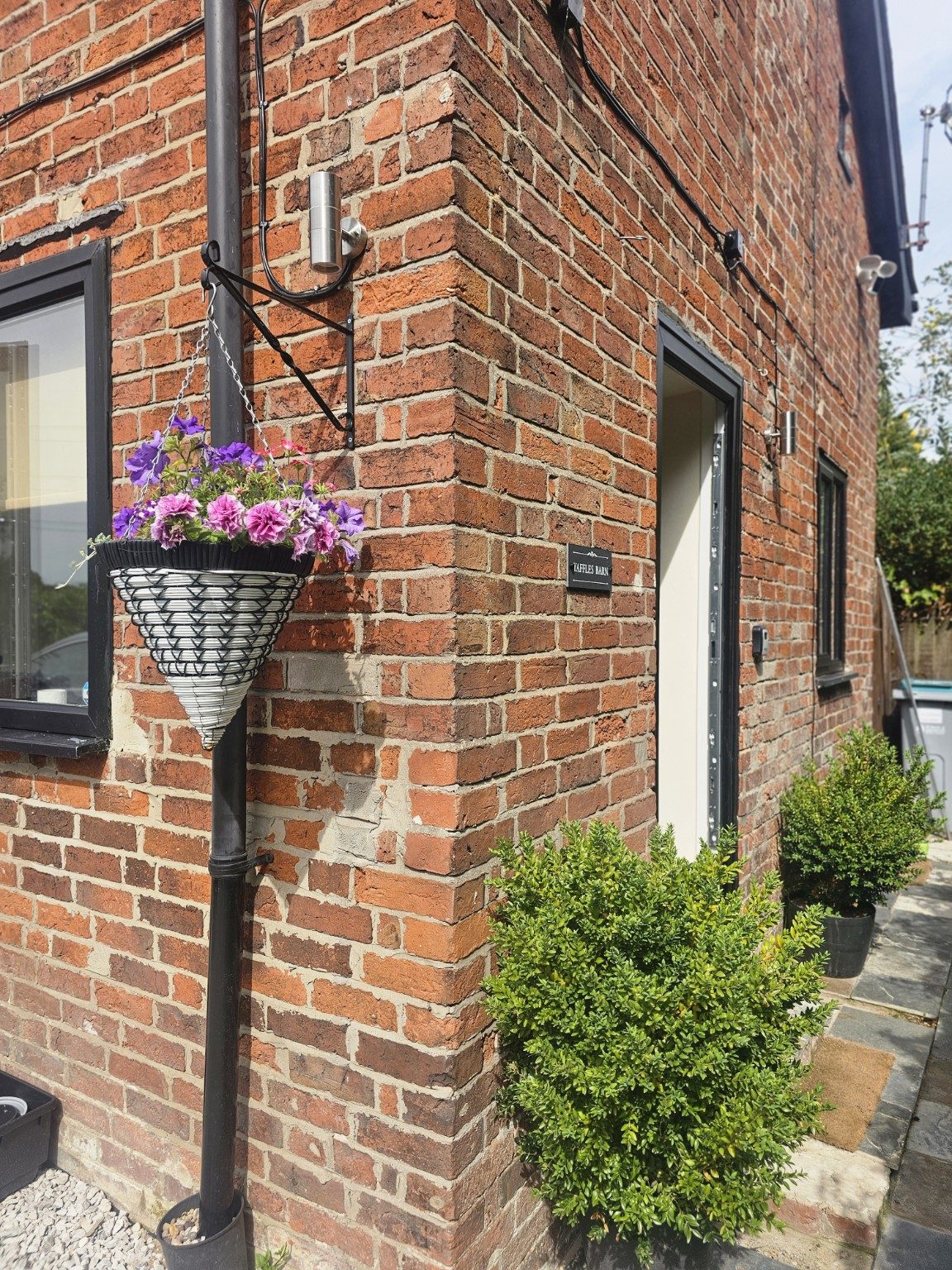 Brick entrance to Yaffles Barn